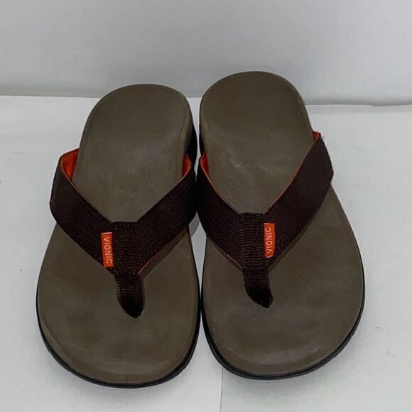 Vionic Mislander Men's Flip Flop Brown Slipper Size 8 - Picture 3 of 8